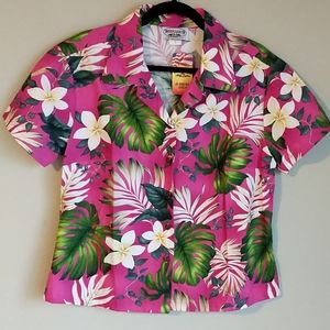 Pacific Hawaiian Made in Hawaii Pink Floral Shirt